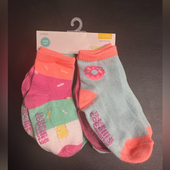 Capelli of New York Kids NWT 6-pack baby and toddler girl socks - Picture 3 of 9